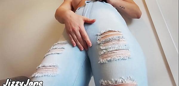  Horny Step Sis Makes Me Cum in Her Panties in Her Sexy Jeans